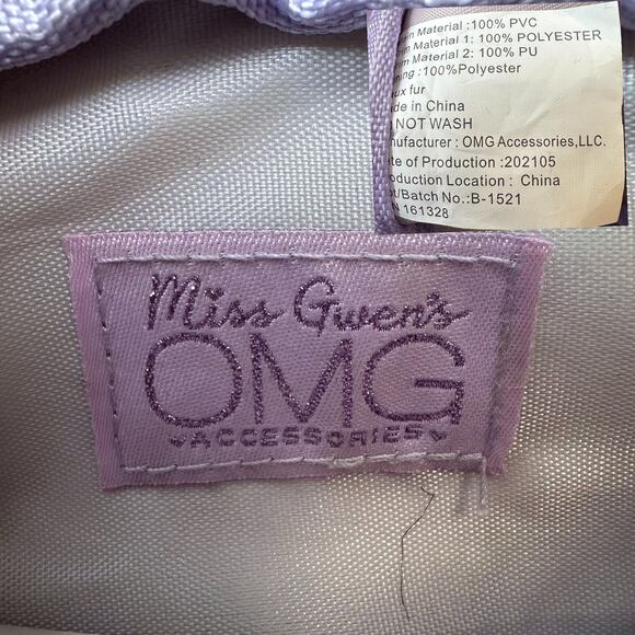 OMG Miss Gwen Unicorn Crossbody Faux Fur Purse, Lavender Multicolored - Picture 8 of 8